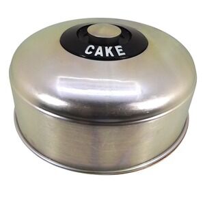 Vintage Ecco Kromex Aluminum Cake Saver and Decoware Cake Carrier Bottom 1950-60
